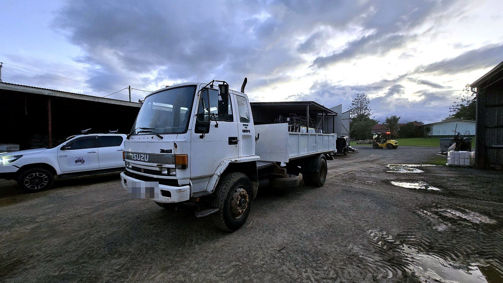 Completed tipper truck, front three-quarter view